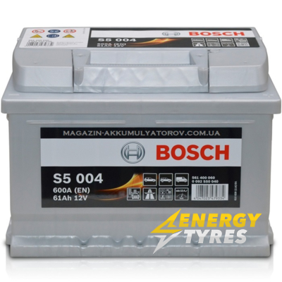 BOSCH S5 004 61Ah 600A 12V R (175x175x242)
