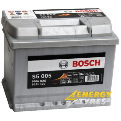 BOSCH S5 005 63Ah 610A 12V R (175x190x242)