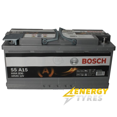 BOSCH S5 A15 105Ah 950A 12V R AGM (175x190x393)